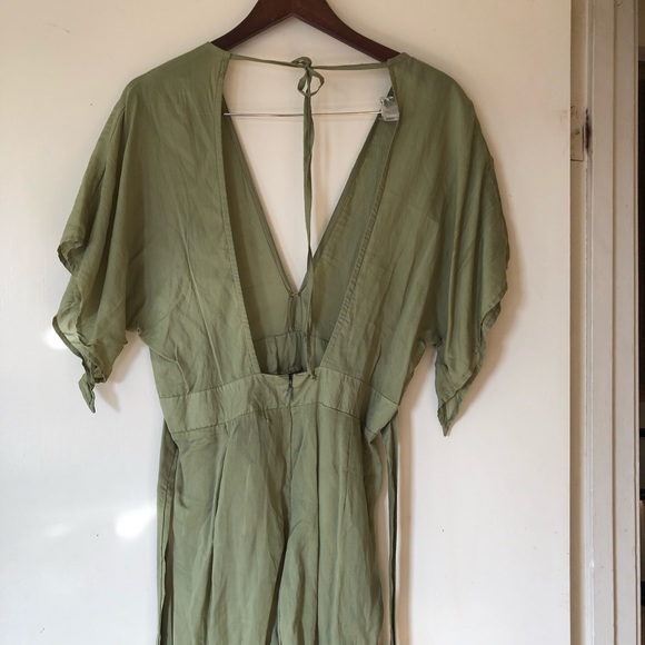 Anthropologie x Faithfull the Brand Sage Green Cedric Jumpsuit 8 NWT large - Picture 11 of 11